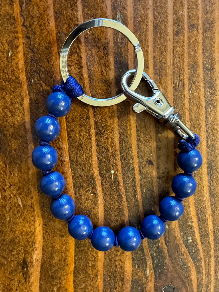 Blue Short Perlen Keychain