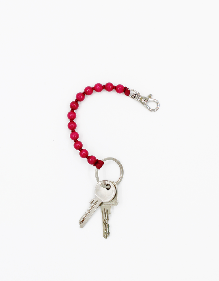 Bordeaux Short Perlen Keychain - Roztayger