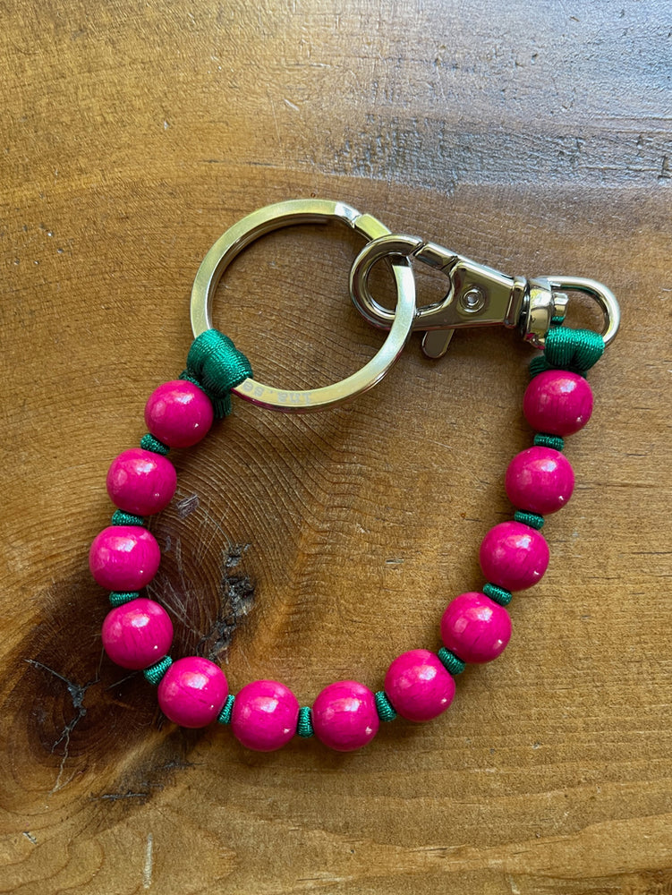 
                  
                    Fuschia and Green Short Perlen Keychain - Roztayger
                  
                