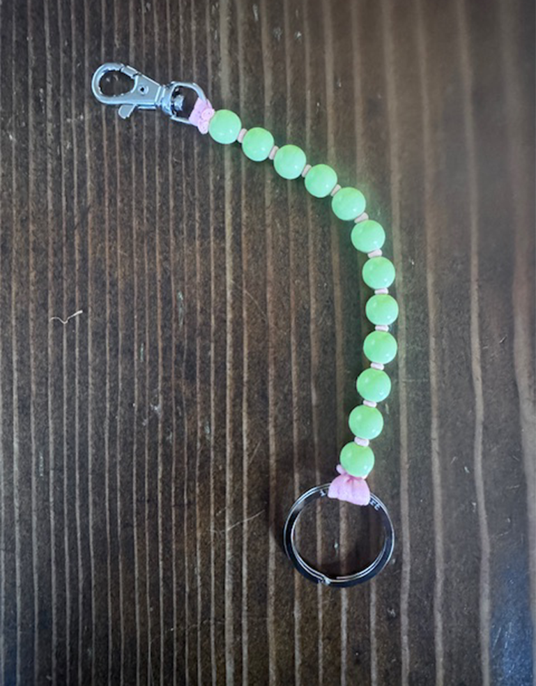 Lime Rose Short Perlen Keychain - Roztayger