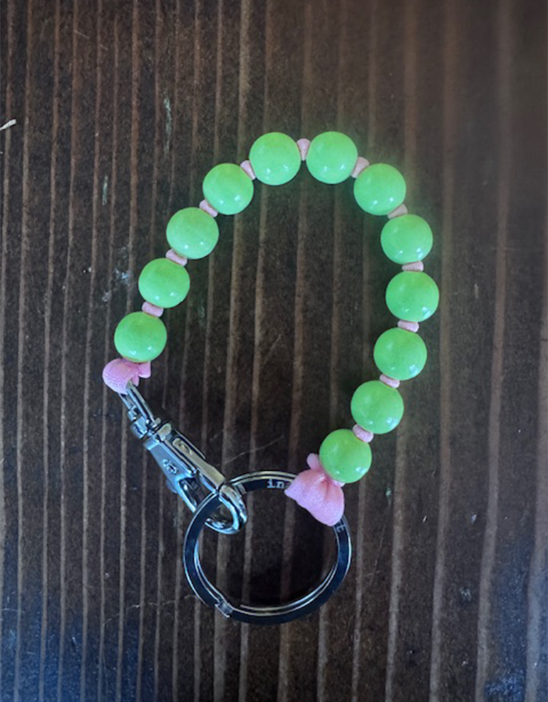 Lime Rose Short Perlen Keychain - Roztayger