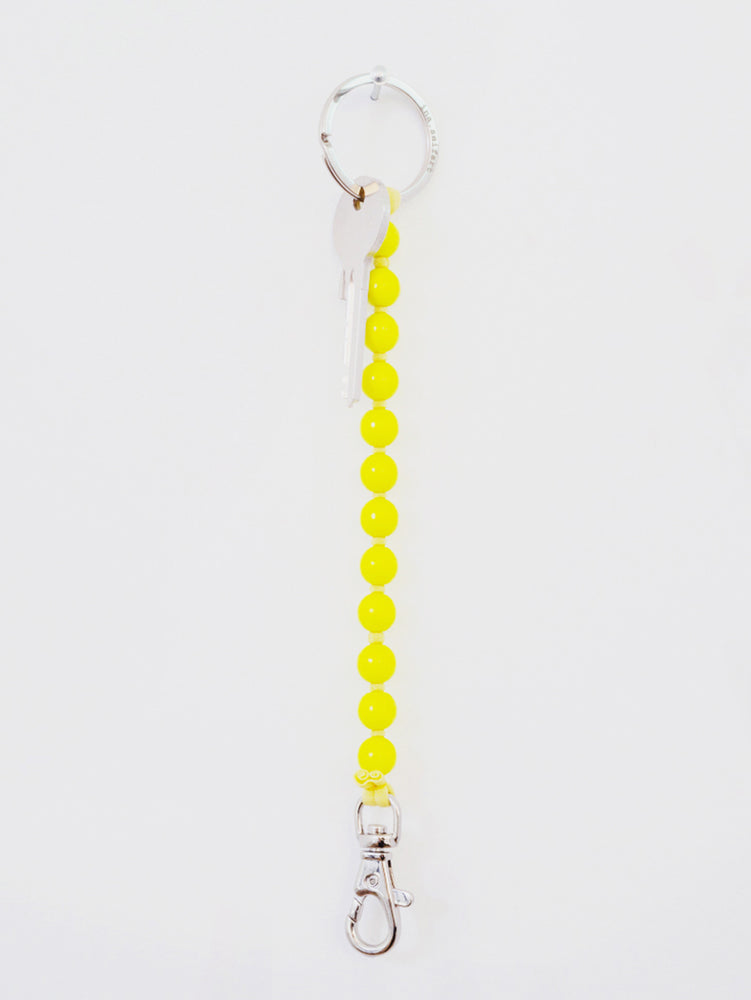 Neon Yellow Short Perlen Keychain - Roztayger