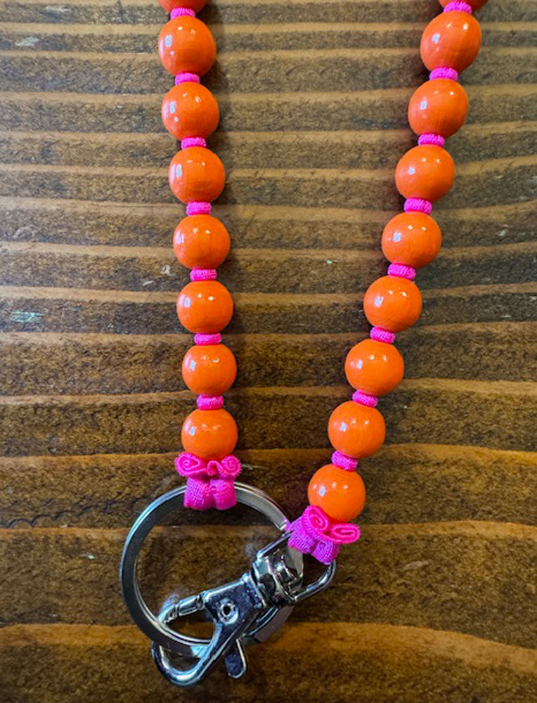 
                  
                    Orange and Pink Long Perlen Key Chain - Roztayger
                  
                