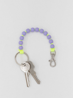 Lilac Neon Yellow Short Perlen Keychain