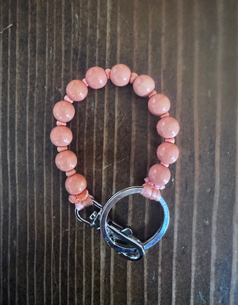 Pastel Orange Short Perlen Keychain - Roztayger