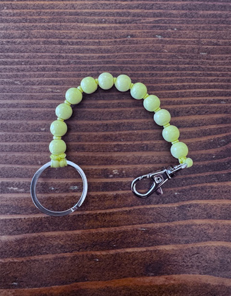Pastel Yellow Short Perlen Keychain - Roztayger