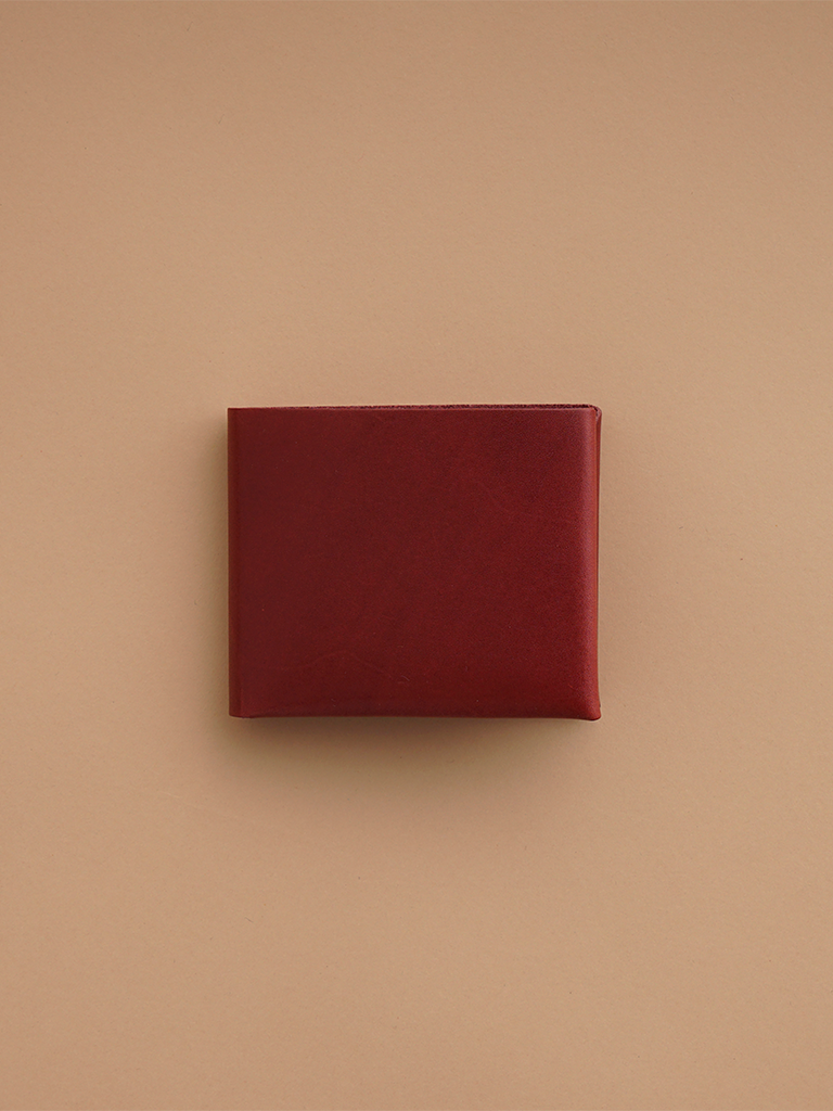 Burgundy Seamless Short Wallet