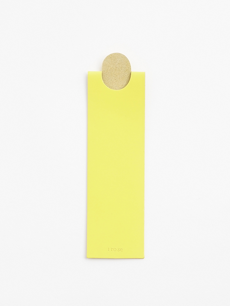 Yellow Leather Bookmark