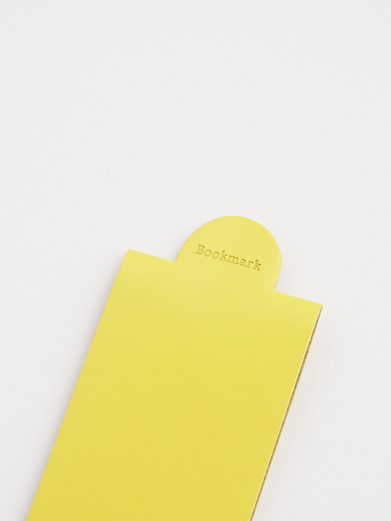 Yellow Leather Bookmark