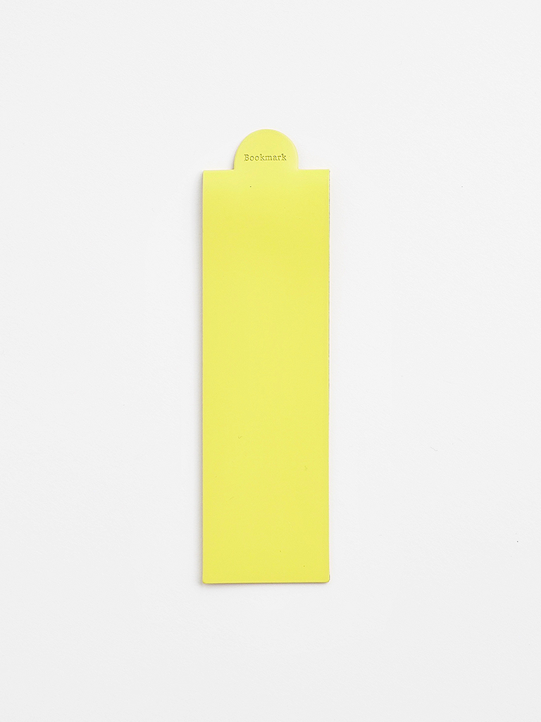 Yellow Leather Bookmark