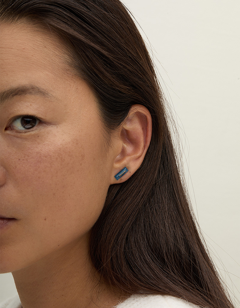 Lapis Short Stud - Roztayger