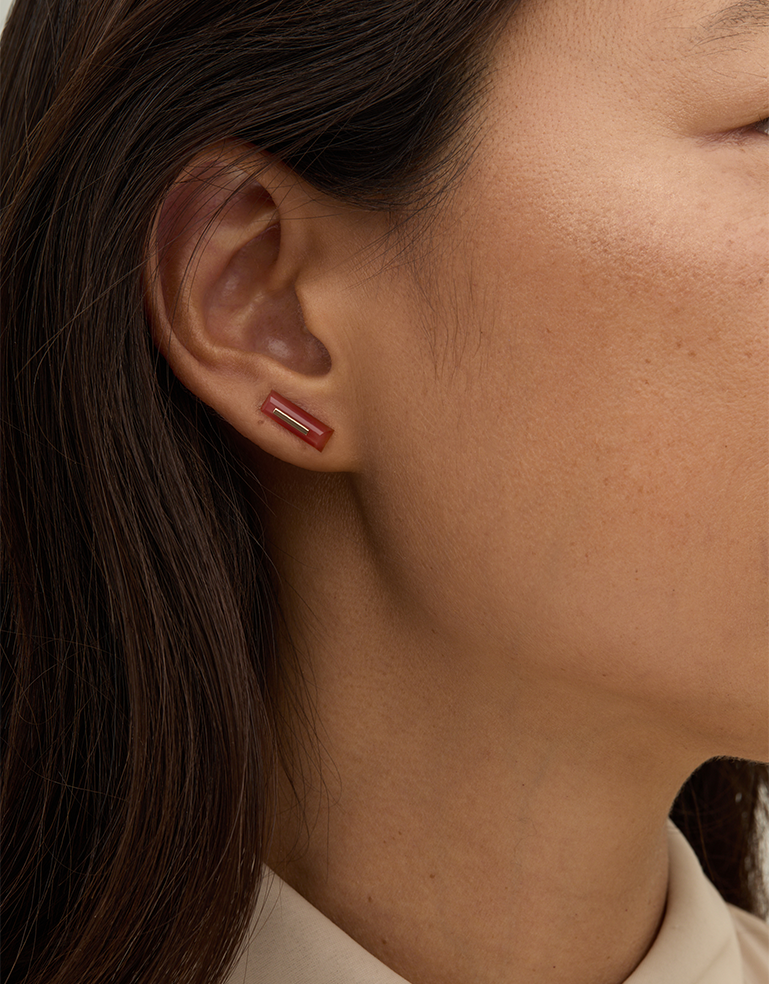 Carnelian Short Stud - Roztayger