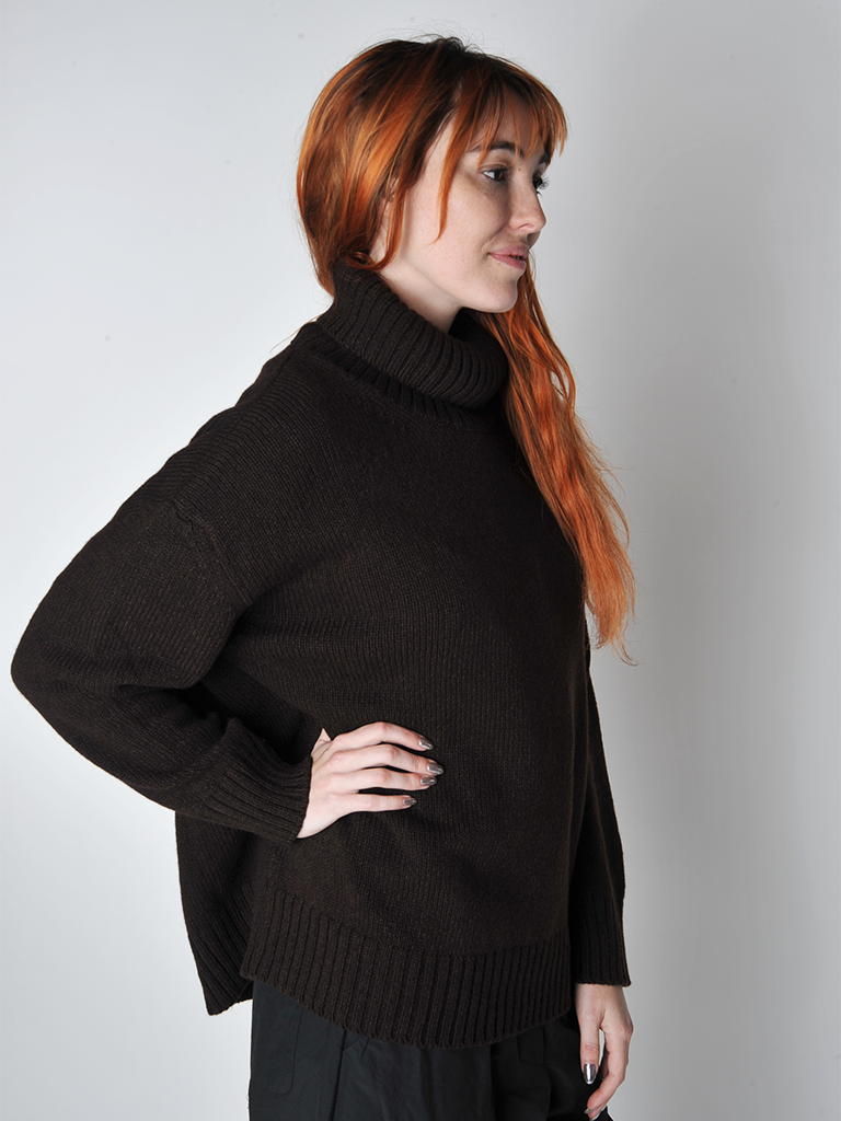 Bark Turtleneck Slouchy Sweater