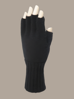 Black Cashmere Fingerless Gloves