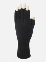 Black Cashmere Fingerless Gloves - Roztayger