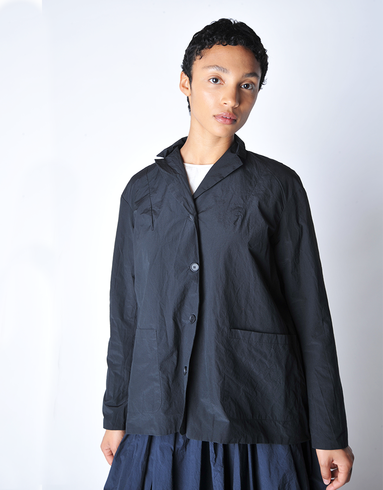 Ultra Black Oversize Babe Jacket - Roztayger