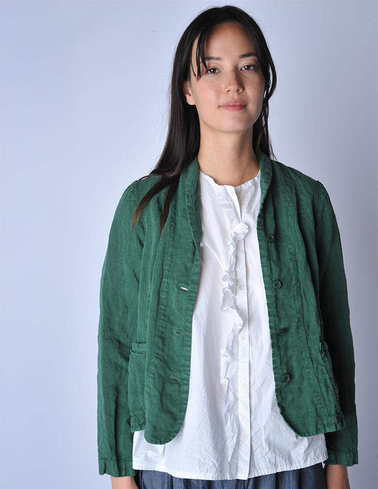 Toxis Green Linen Lytta Jacket - Roztayger