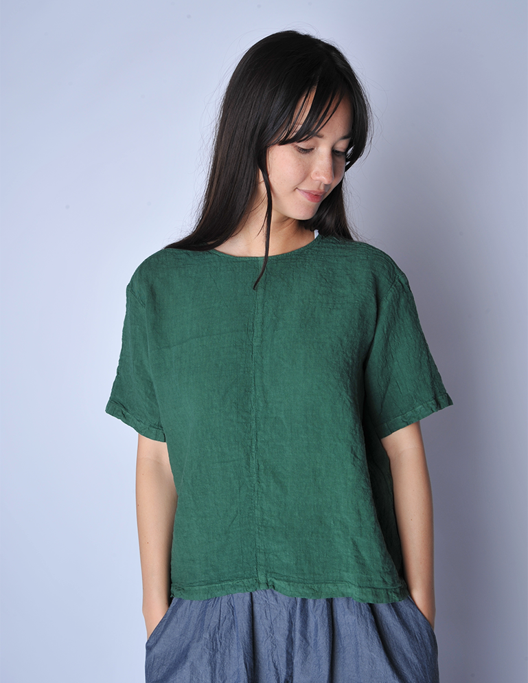 Toxis Green Linen Tshirt - Roztayger