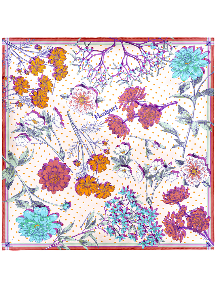 
                  
                    Pink Mix Floral Silk Scarf - Roztayger
                  
                