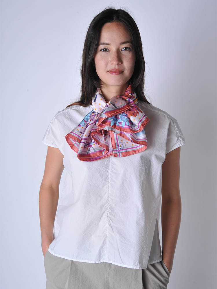 
                  
                    Pink Mix Floral Silk Scarf - Roztayger
                  
                