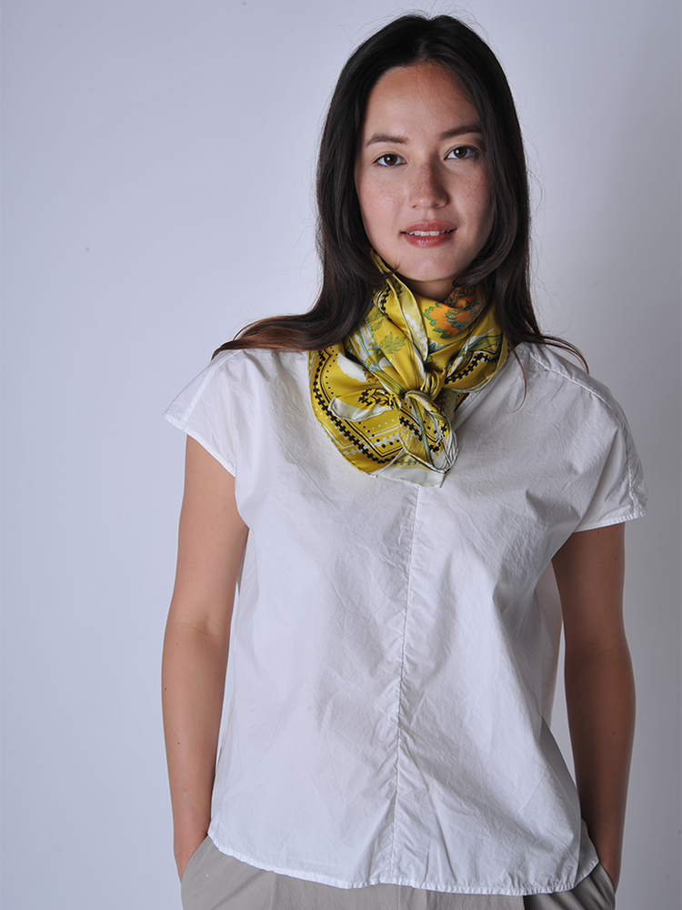 
                  
                    Yellow Floral Silk Scarf - Roztayger
                  
                
