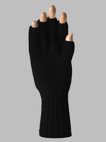 Black Cashmere Fingerless Gloves