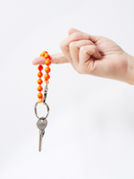 Neon Orange Short Perlen Keychain - Roztayger