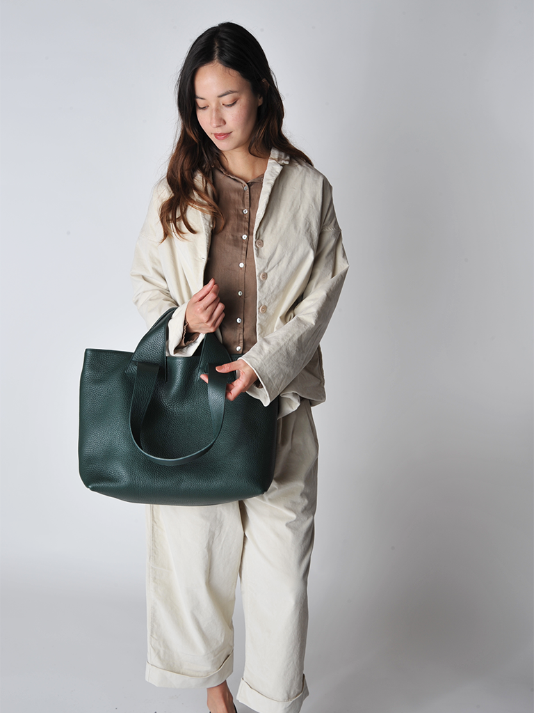 Dark Green Plein Tote