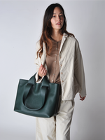 Dark Green Plein Tote