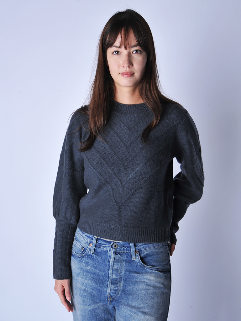 Dusk Grey Skog Mock Neck Sweater - Roztayger