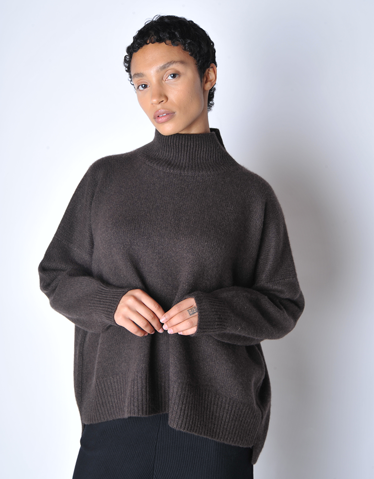 
                  
                    Chocolate Kaila Turtleneck Sweater - Roztayger
                  
                