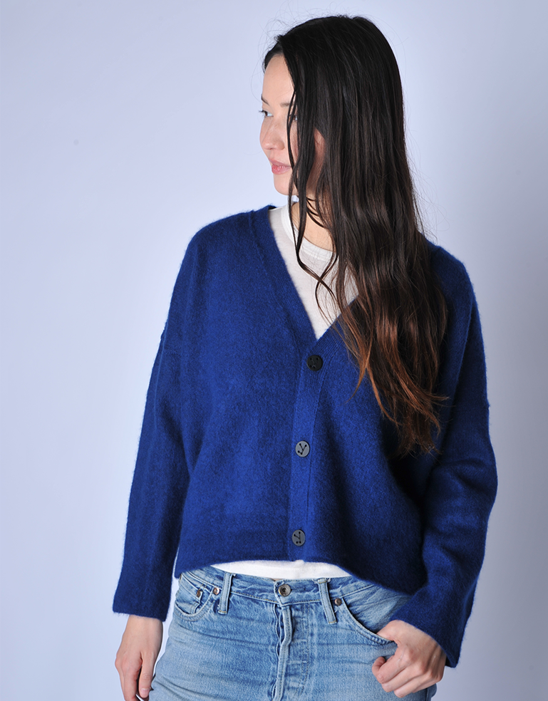 Indigo Ila Cashmere Cardigan - Roztayger