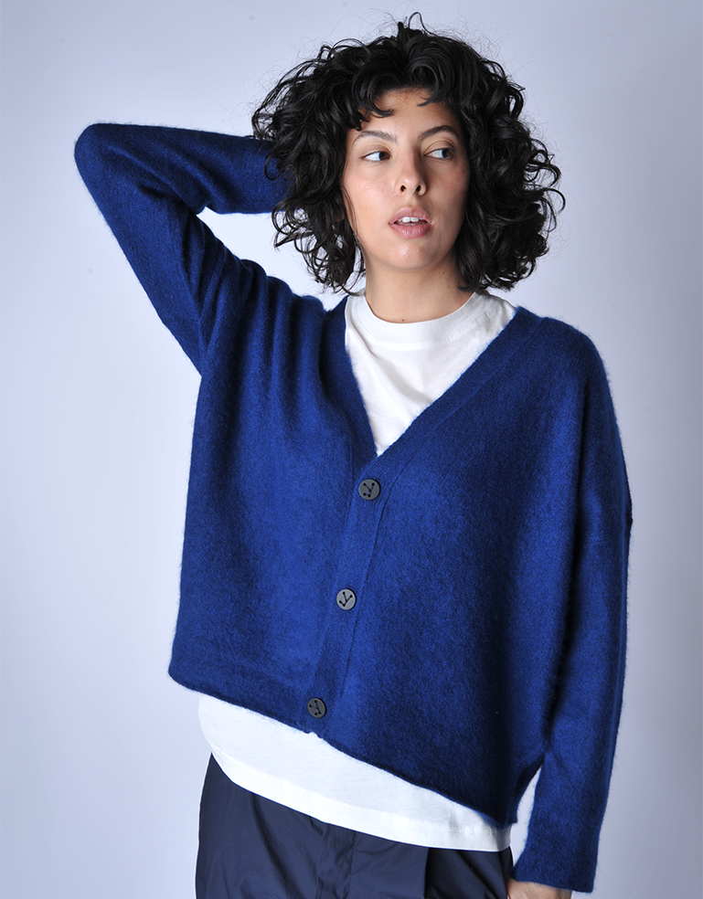 Indigo Ila Cashmere Cardigan - Roztayger