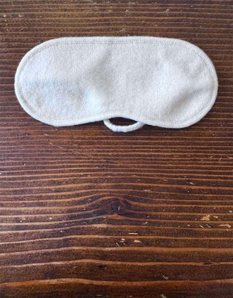 Ivory Cashmere Eye Mask - Roztayger