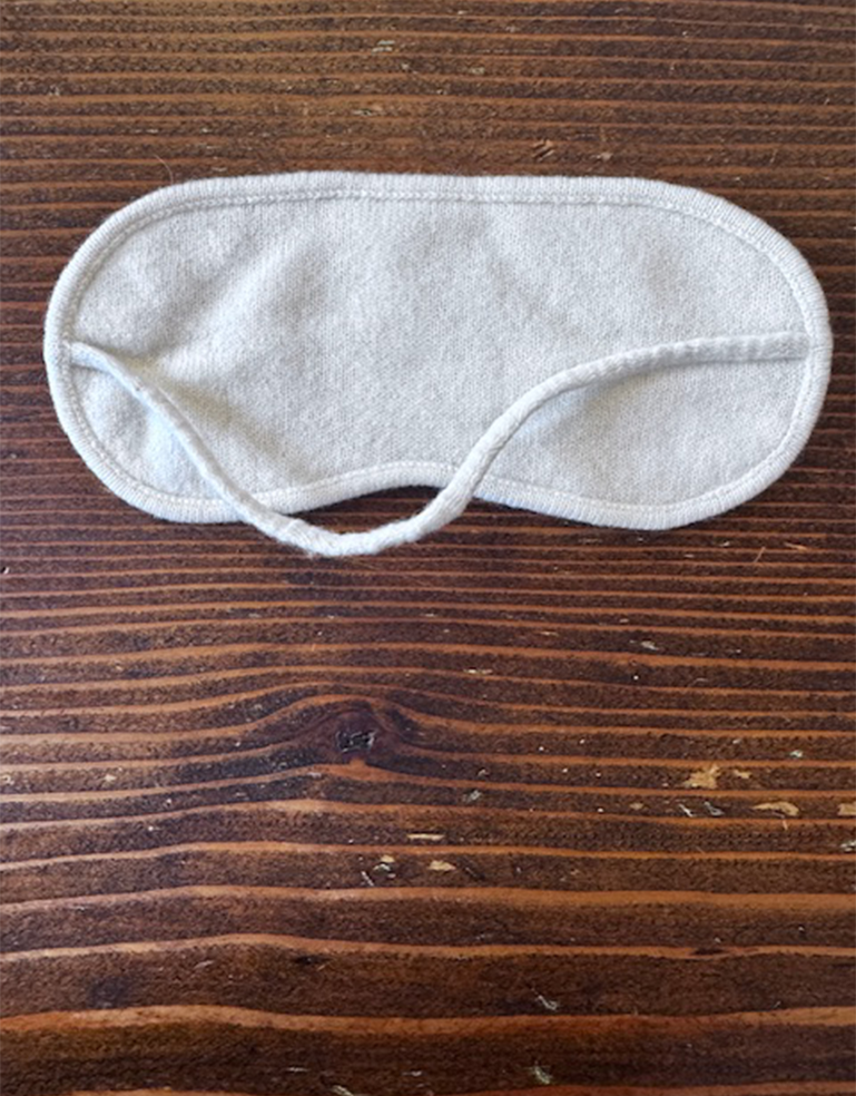 Ivory Cashmere Eye Mask - Roztayger