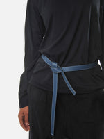 Slim Blue Wrap Belt - Roztayger