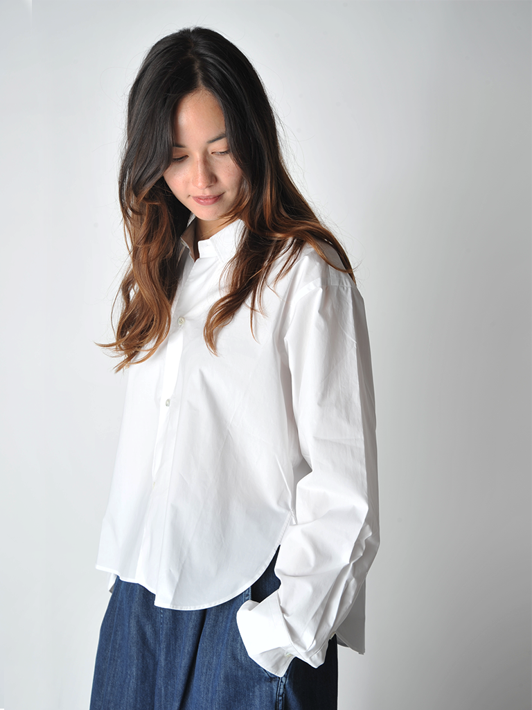 White Poplin Brit Shirt