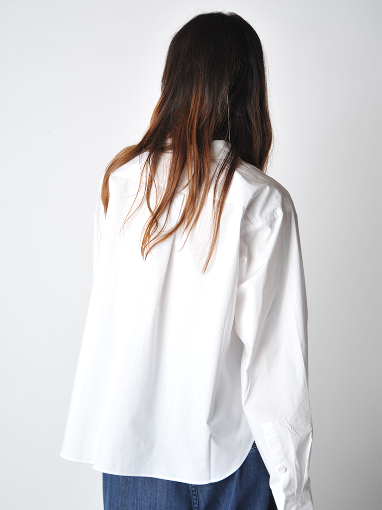 White Poplin Brit Shirt