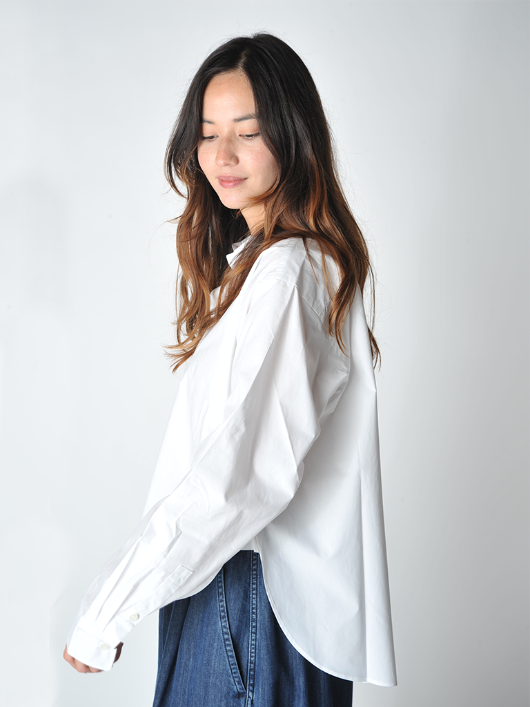 White Poplin Brit Shirt