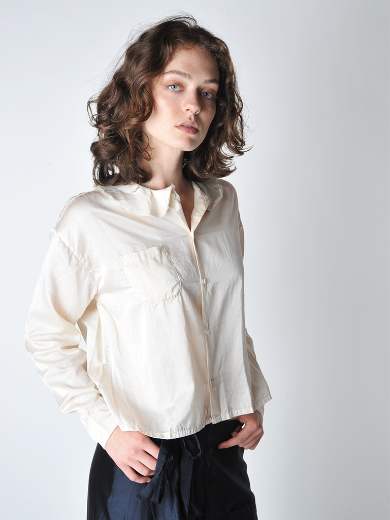 Eggnog Round Collar Shirt