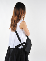 Black Waxed Cotton small shoulder Bag - Roztayger