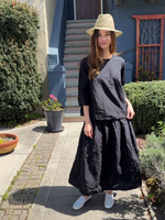 Black Full Medium Long Skirt - Roztayger