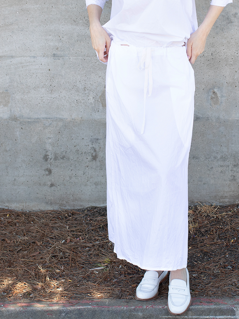 White Medium Long Twisted Skirt - Roztayger