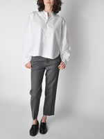 Grey Herringbone High Waisted Perth Pant