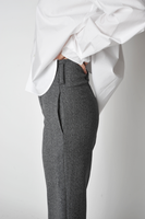 Grey Herringbone High Waisted Perth Pant