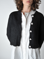 Black Wool Nickel Cardigan