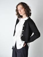 Black Wool Nickel Cardigan