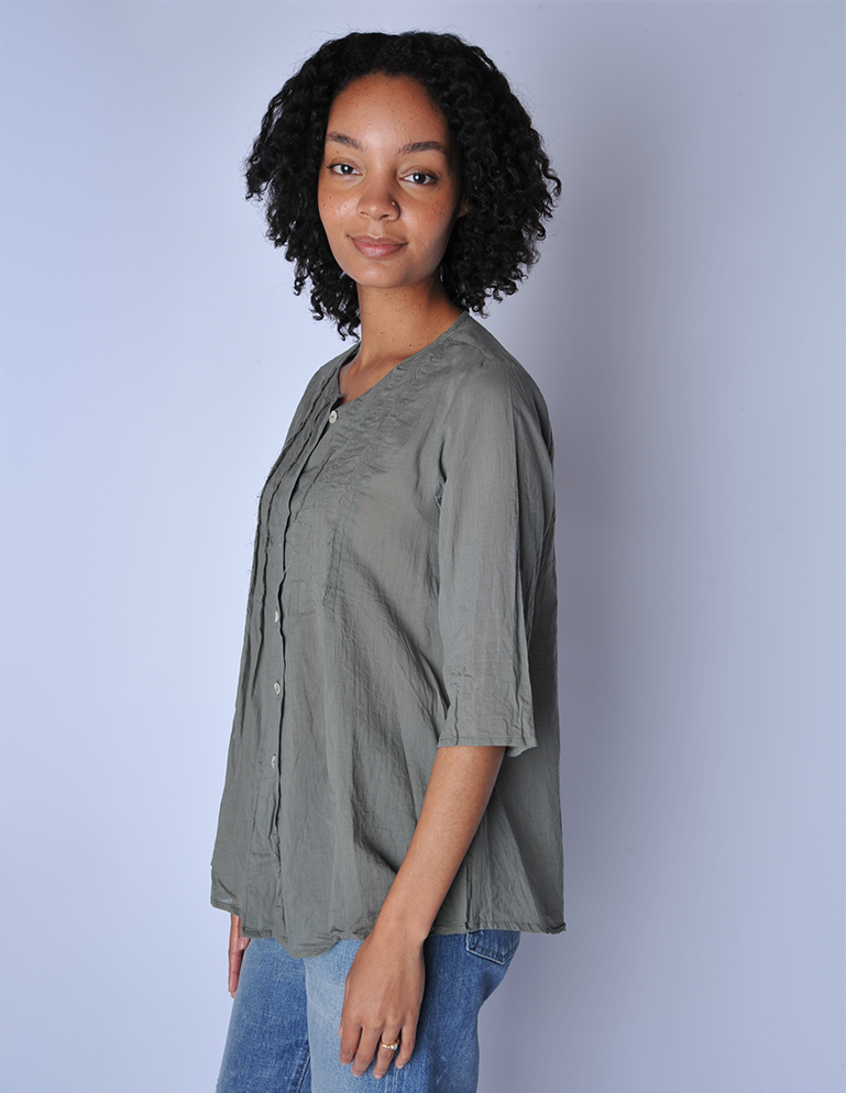 Shadow Pleat Shirt - Roztayger