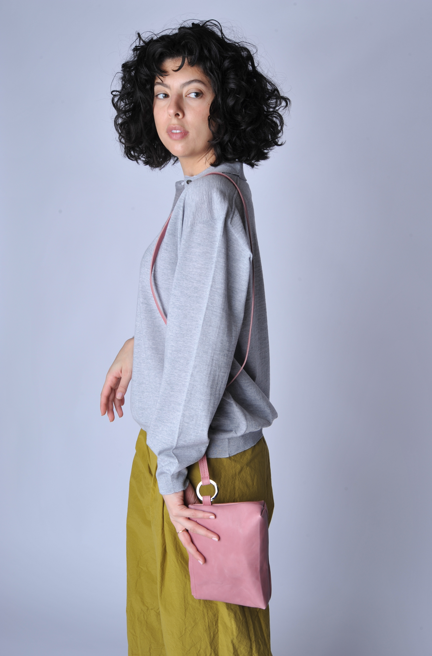 Pink Pouch with Strap - Roztayger