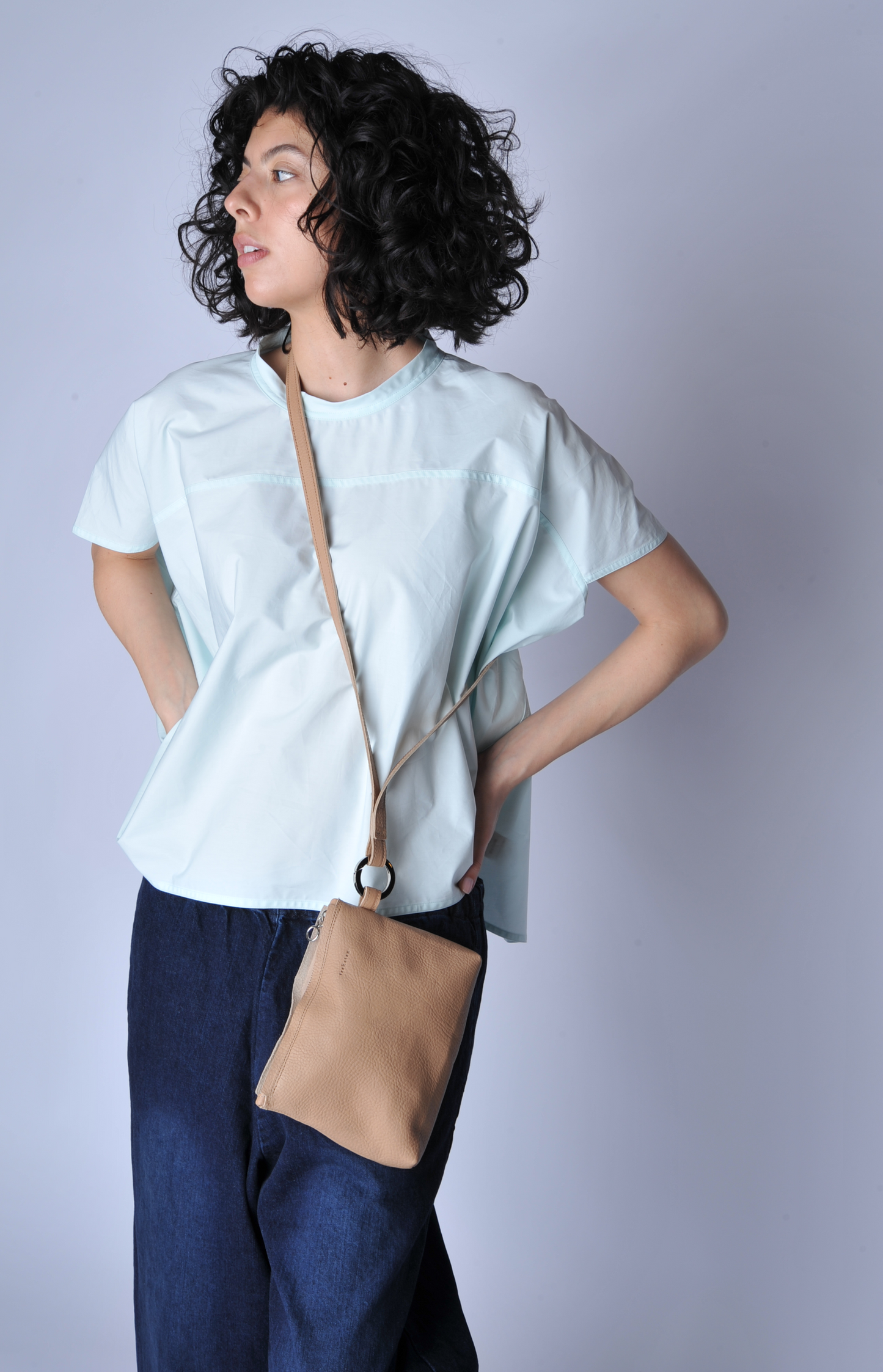 Tan Pouch with Strap - Roztayger